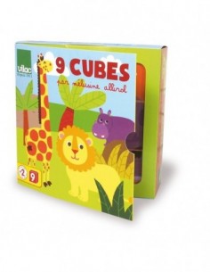 9 CUBES CARTONS LES ANIMAUX