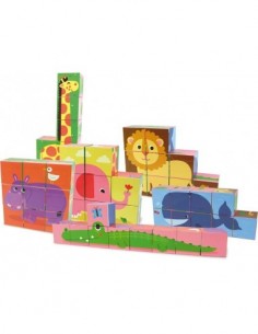 9 CUBES CARTONS LES ANIMAUX 2