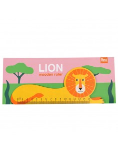 Règle en bois lion