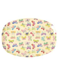 Assiette Rectangulaire Rose...