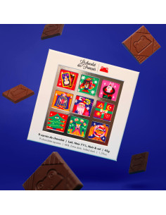 Coffret de 9 carrés de...