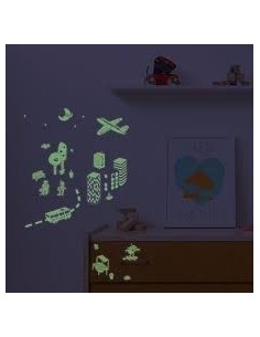 Pochette stickers phosphorescents City