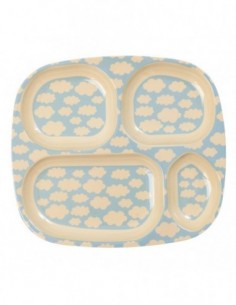 Assiette mélamine imprimé nuage