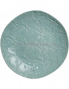 Assiette céramique imprimée relief Mint