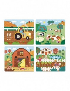 4 puzzles evolutifs ferme