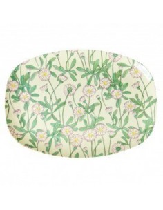 Assiette rectangulaire Daisy