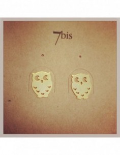 Boucle d'Oreilles hibou doré - 7BIS
