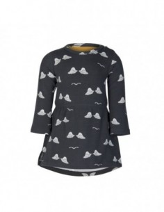 Robe Elise grise Ailes" Noeser"