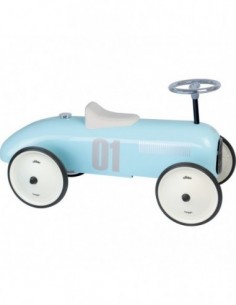 Porteur voiture vintage bleu tendre