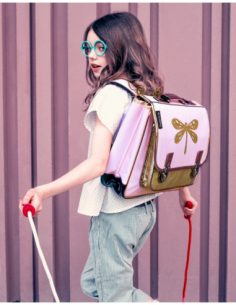 Cartable Moyen Libellule Rose 2