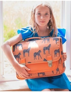 Cartable Moyen Zèbres Orange 2