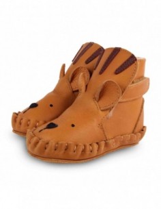 Chausson cuir TIGRE couleur camel