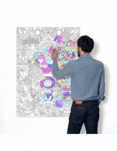 Poster géant a colorier PATCHWORK 2