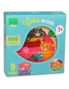 VILAC 9 CUBES EN BOIS...